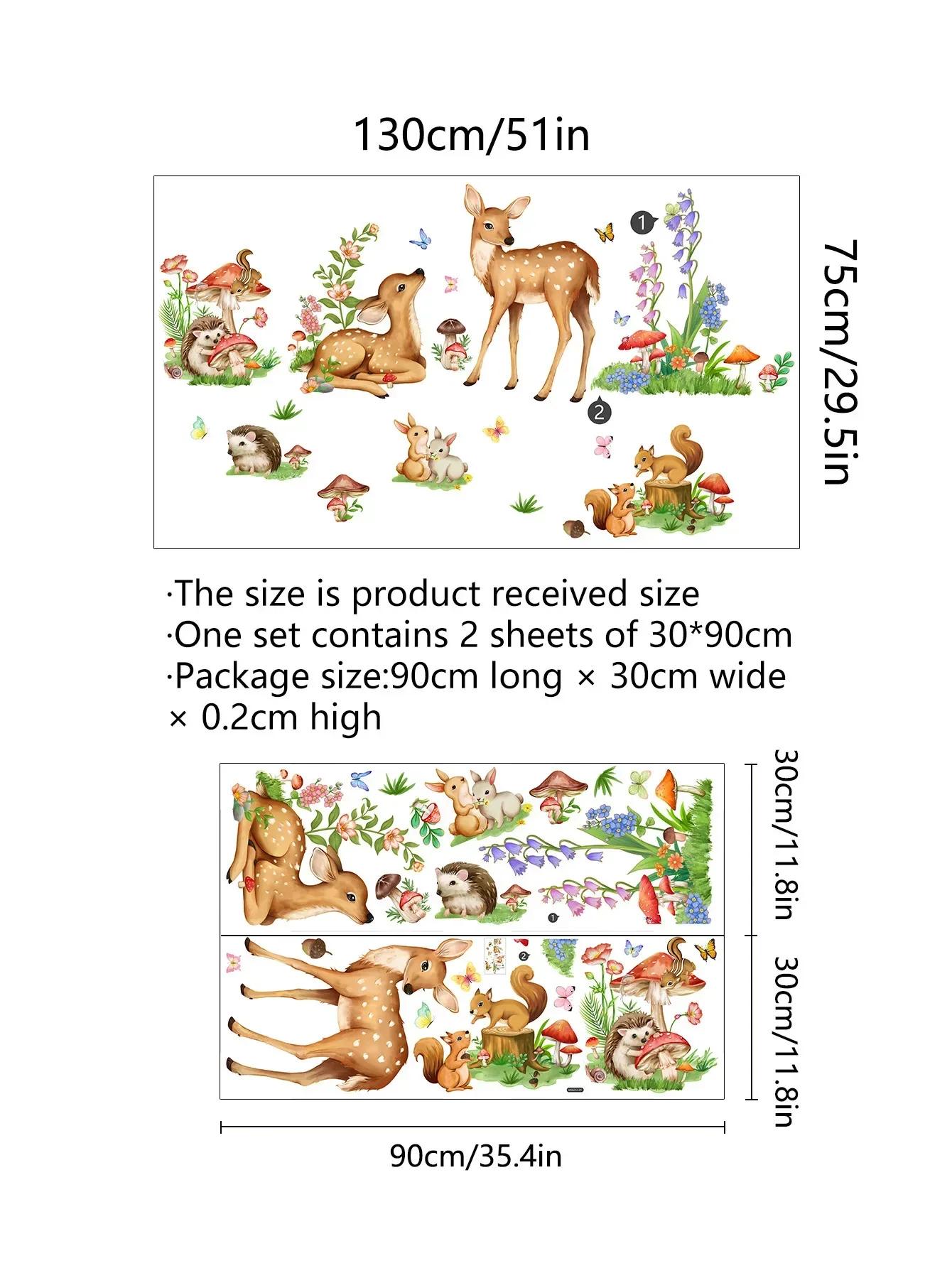 

Детские настенные наклейки Животные джунглей Большой африканский лев Жираф Обезьяна Обои Детская комната для мальчиков Декор Настенная наклейка Детская комната