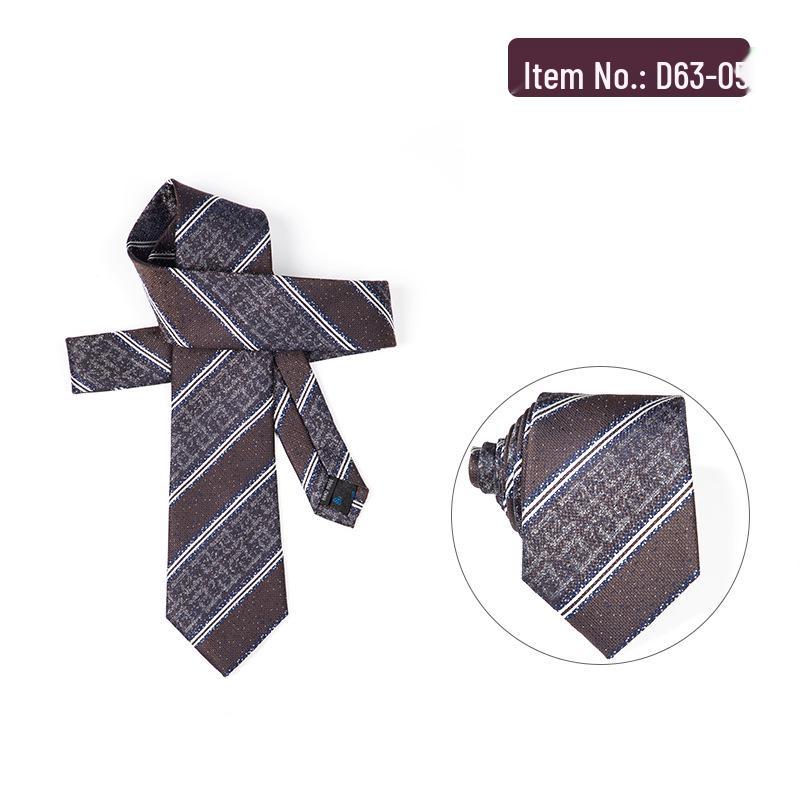 Shaoxing Shengzhou Men s 7.5cm Hand-Tied Polyester Silk Striped Jacquard Tie for Business and Formal Wear