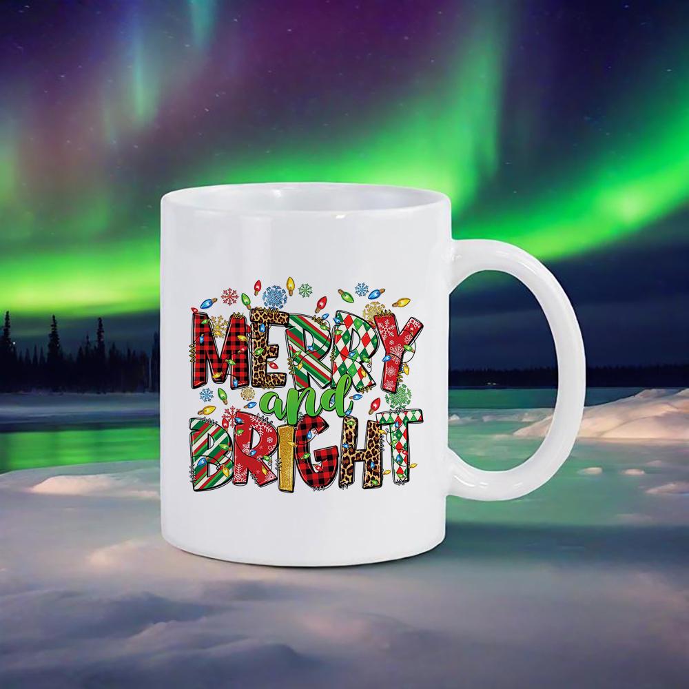 Christmas LOVE Pattern Mug Snowflake Coffee Mugs Cute Snowman Water Cup Tea Cups Beer Breakfast Cup Funny Drinkware Ceramic Bar