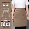 Custom Waterproof Canvas Waist Apron with Logo for Catering, Milk Tea Shops, Baristas