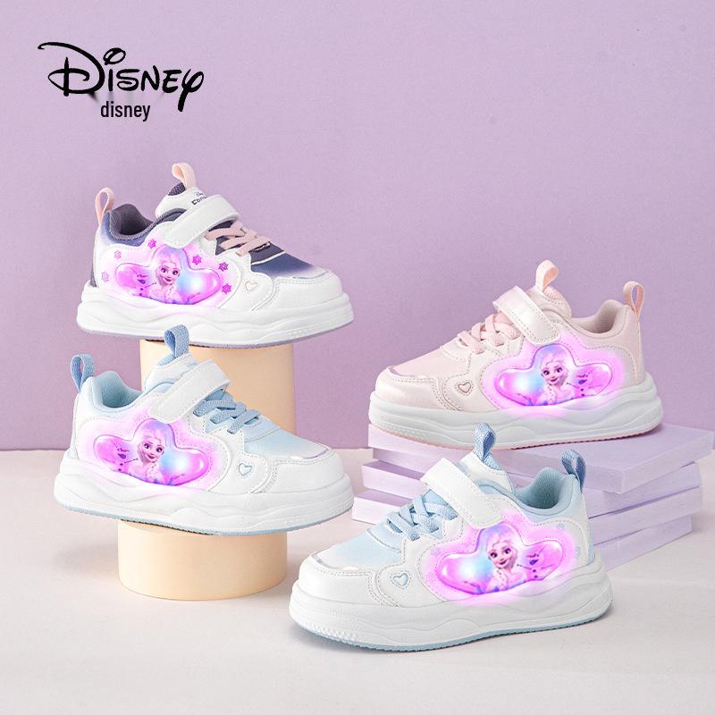 Marken Leuchtende Wasserdichte Leder Cartoon Prinzessin Schuhe für Mädchen, Modische Low-Top Sneaker für Frühling/Herbst 2025