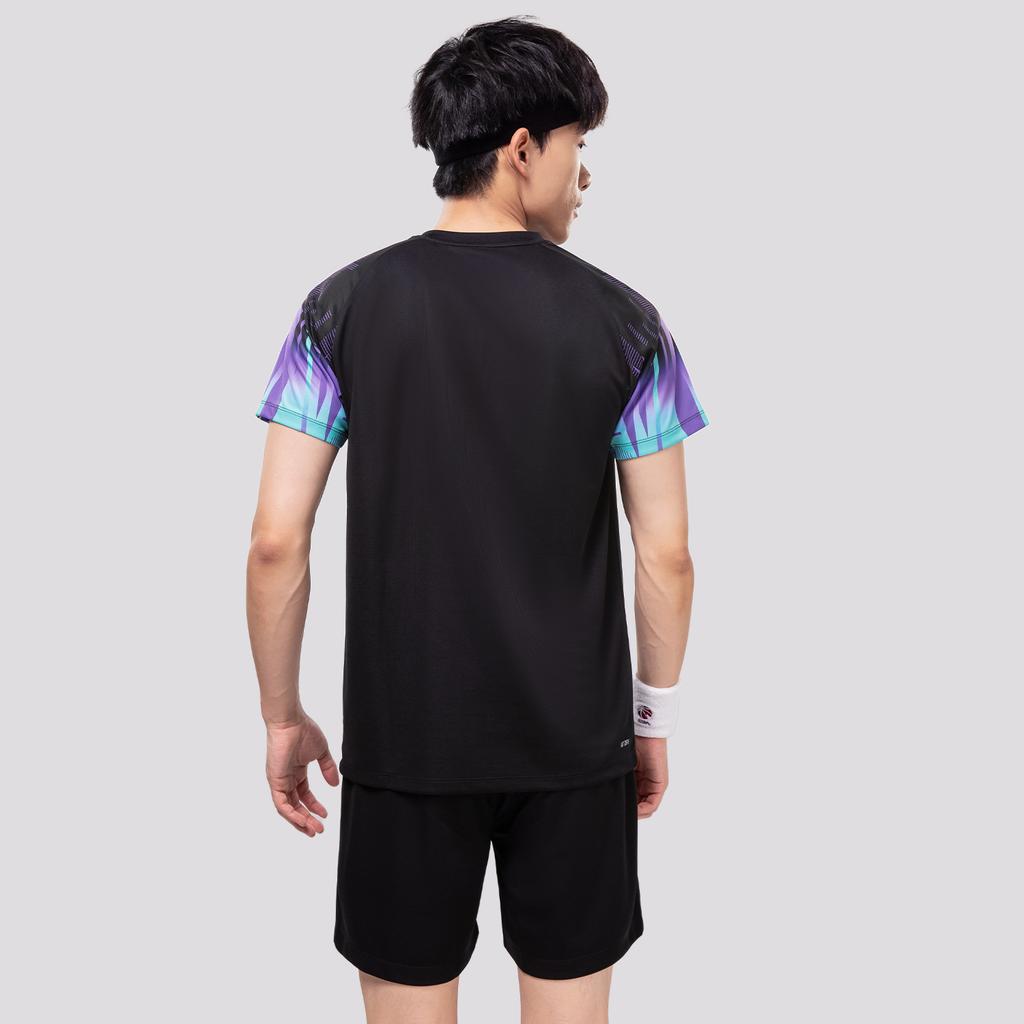 Li-Ning Breathable Quick-Dry Running Badminton Training Short Sleeve T-Shirt And Shorts Casual Sports Set Unisex sports set AATV081-1