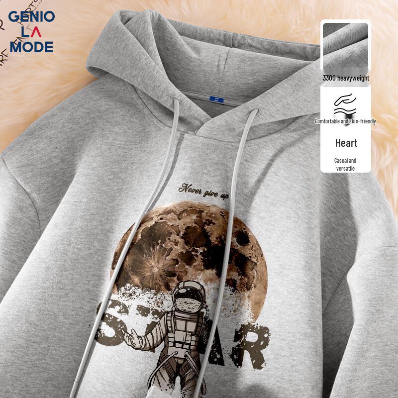 GENIOLAMODE Herren Retro Street Kapuzenpullover