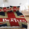 Beatles Flag Bedding 3 Piece Set HD Print Duvet Cover Pillowcases for Teens Adult Bedroom Decoration Christmas Gift