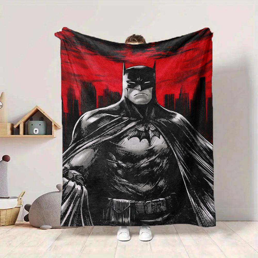1pc batman, superhero Blanket Lightweight Flannel Throw For Sofa, Bed, Travel, Livingroom, Office, Couch, Chair, And Bed