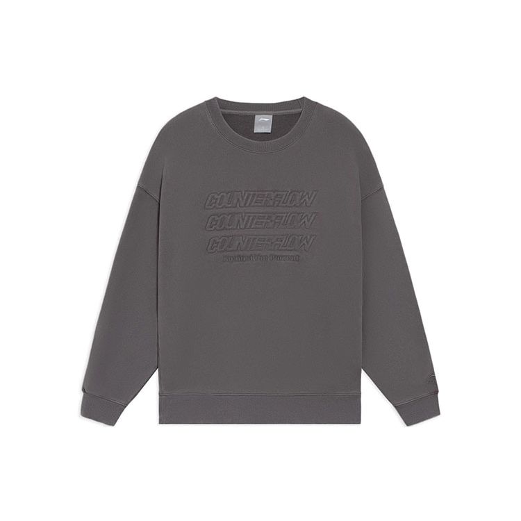 

Li Ning CF вышитые буквы свитер с длинным рукавом толстовка унисекс толстовка Tawny AWDS553-5 XXL