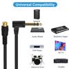 Instrument Cable Double Shielding Strong Right Angle Cable 6.35mm Male to Female Cable for Earphones Cameras