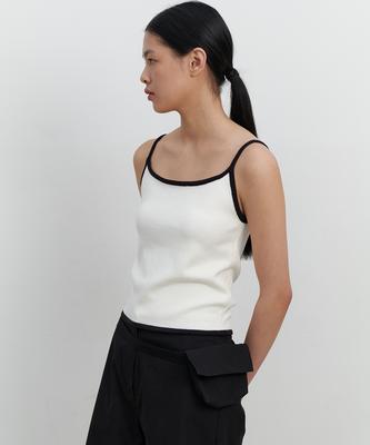 Mohe Two - Tone Sleeveless _ White