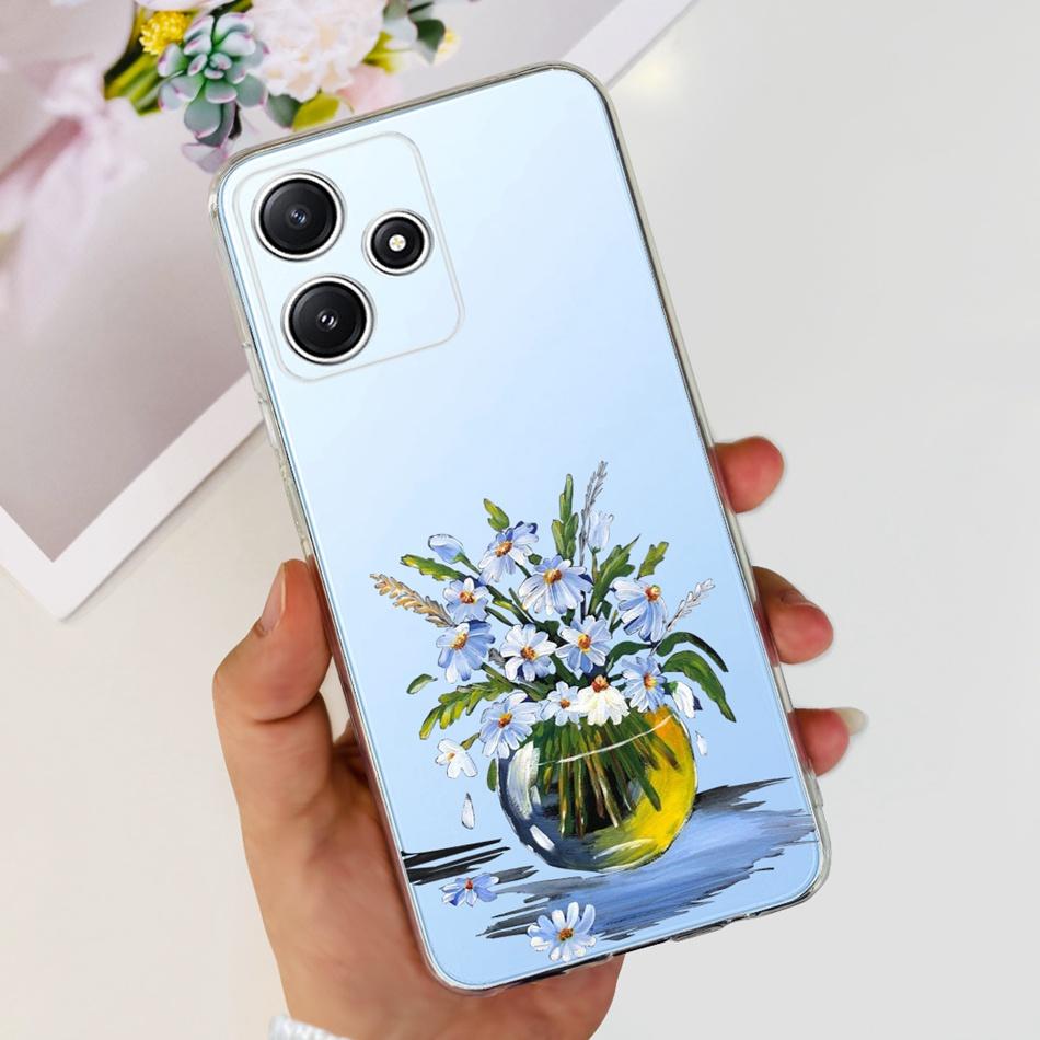 For Xiaomi Redmi 12 5G 2023 Case Redmi 12 5G Elegant Pattern Soft Silicone TPU Phone Back Cover For Redmi 12 5G Global