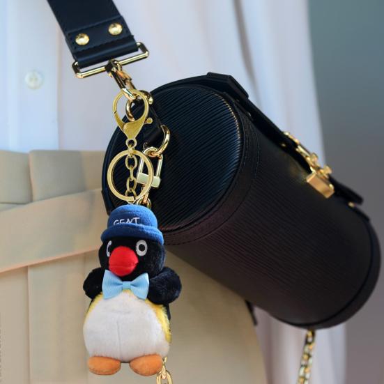 Cartoon Penguin Plush Keychain Toy Pendant Soft PP Cotton Filling Creative Key Ring Bag Charm Gift for Girls Boys Family Festivals