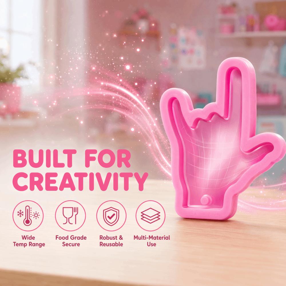 2pcs Easy Cleaning Fondant Molds Soft Elastic Baking Mold Shiny Silicone Mold Pendant Decorations
