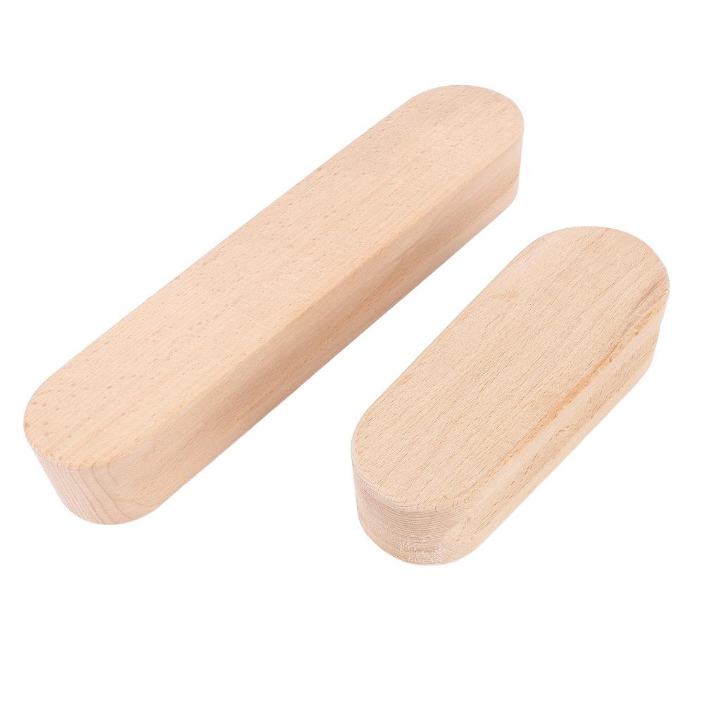 2Pcs Double Side Grooved Sewing Press Block Solid Heavy Wood Seam Presser Clothes Tailoring