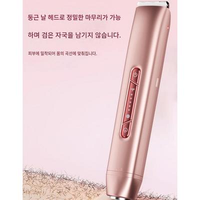 BestSrar Wireless Portable Epilator Mini Electric Fully Automatic Rechargeable Home Unisex Full Body Shaver Pink - Double-sided