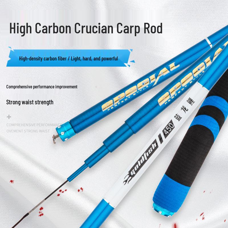 Ultra-Light Ultra-Hard Carbon Fishing Rod for Carp and Crucian Carp - Versatile Hand Rod, Long Section Taiwan Design