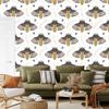 Rainbows and Butterflies Boho Wallpaper White, Gray and Graphite 50x1000