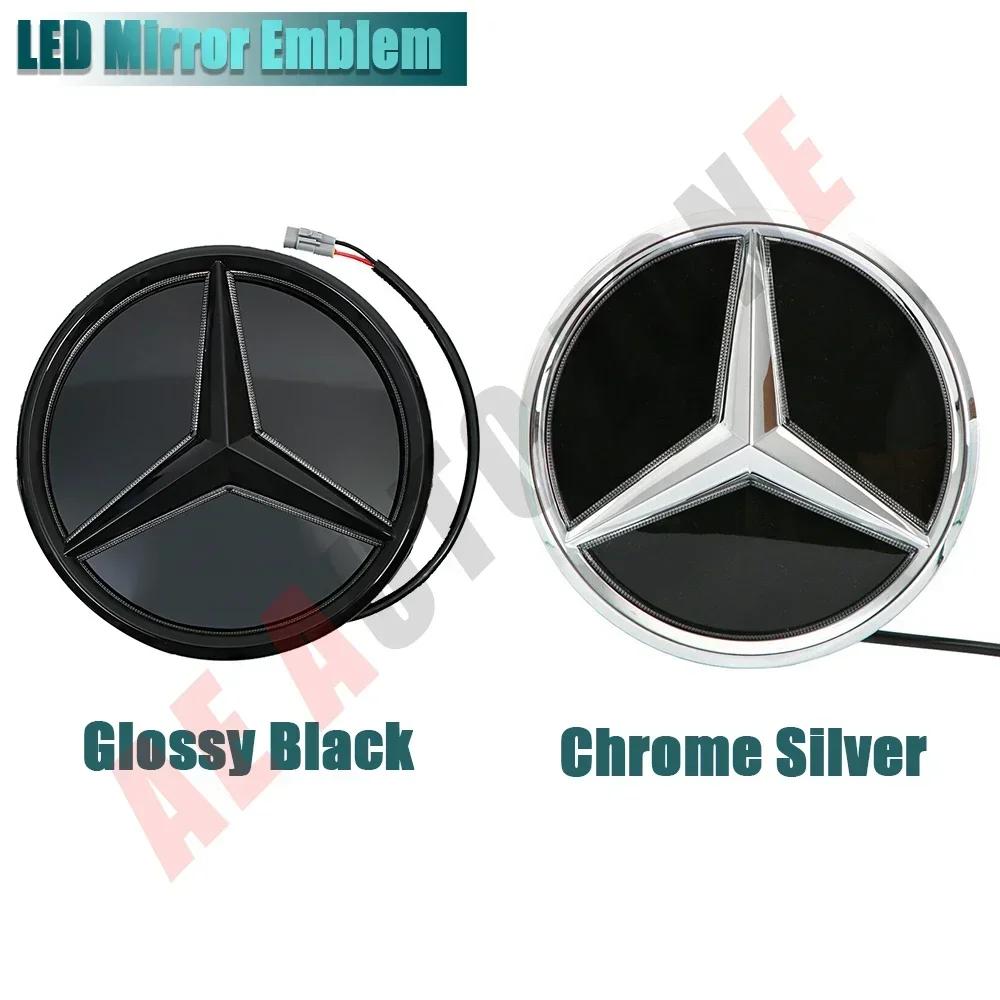 Autoaufkleber Für Mercedes Benz Silberner Rand Neuestes 3D-Stil Emblem Für Mercedes Benz GLC X253 GLE W166 C292 GLS X166 OE-Stil Em