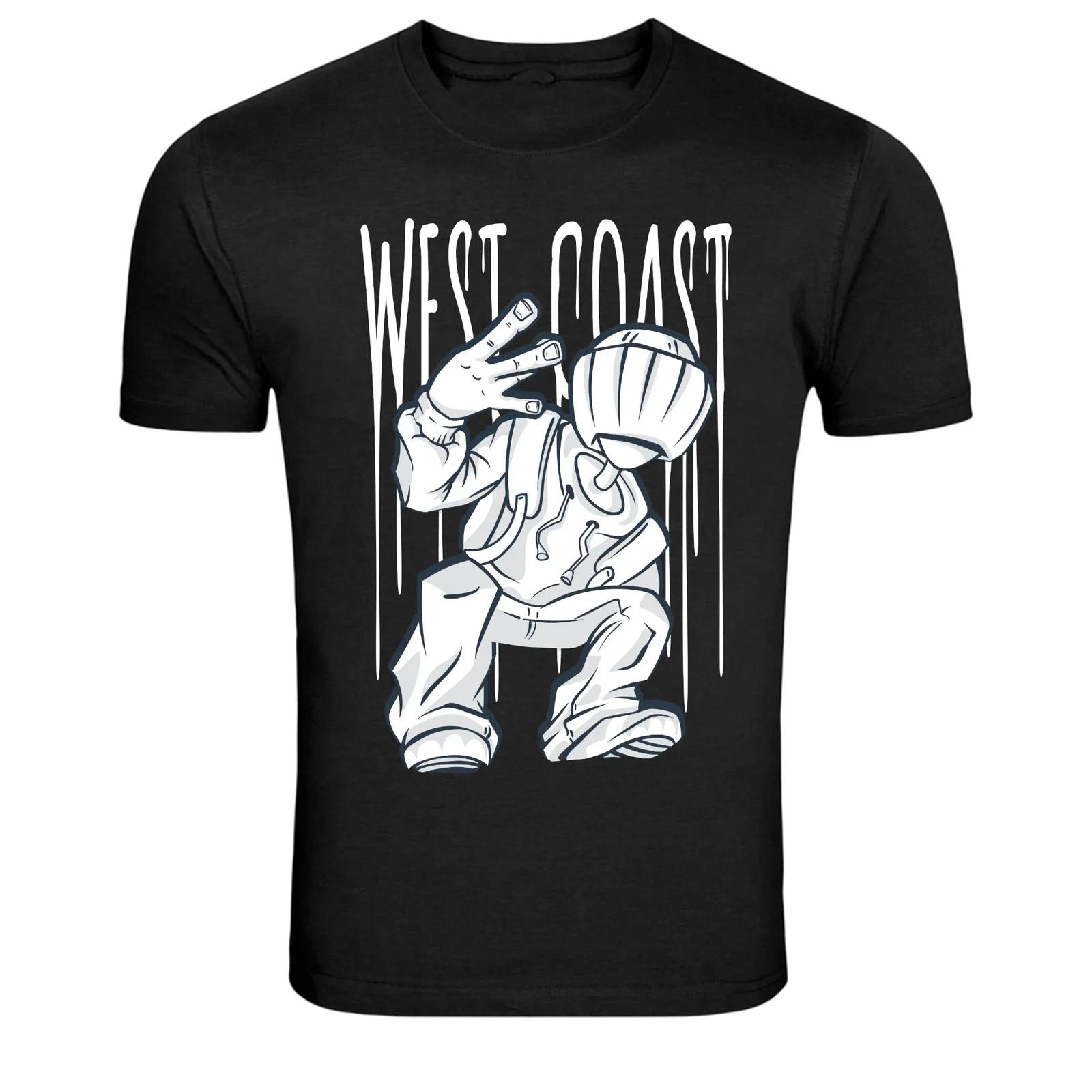 

West Coast Astronaut Streetwear Graphic T Shirt Space Style Tee S