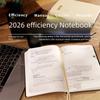 2026 Schedule Notebook Soft Leather Cover A5 Efficiency Manual Self-discipline Two Days Per Page Daily Planner Agenda