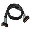 Mini SAS Cable 32Gbps Plug and Play PCIE 5.0 Slim SAS MCIO 74P To MCIO 74P Cable Connection Cable for Workstations Data Storage