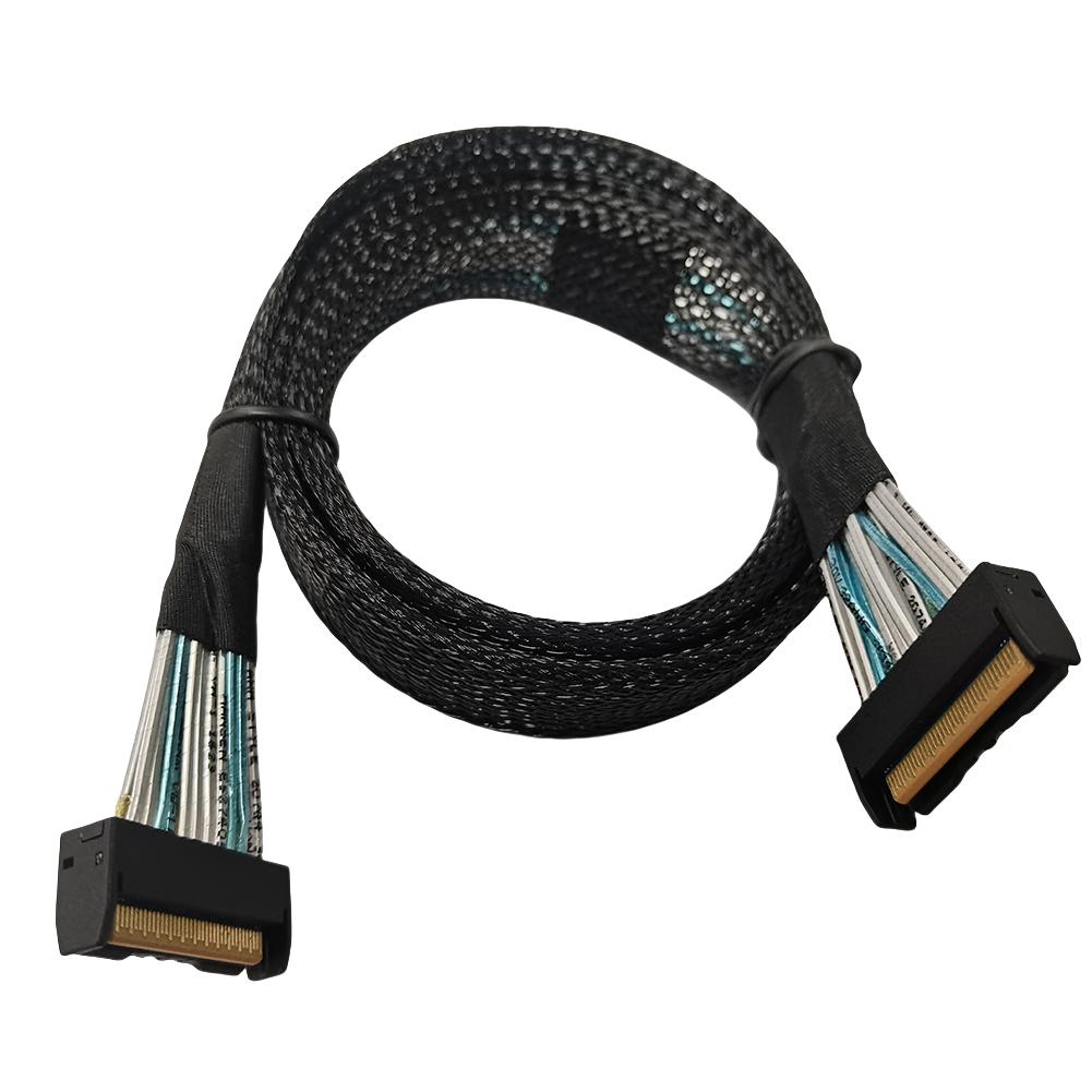 Mini SAS Cable 32Gbps Plug and Play PCIE 5.0 Slim SAS MCIO 74P To MCIO 74P Cable Connection Cable for Workstations Data Storage