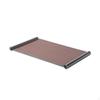 Leather Tray with Metal Frame Textured Rectangular Rails for Coffee Table, Vanity