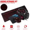 USB Mechanical Feel Keyboard And Game Mouse Set Headset Light Computer Desktop Wired Mouse Three-piece