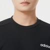 Adidas Solid Color Crew Neck Casual Pullover Long Sleeve Sweatshirt Men Sweatshirt Black JF3222