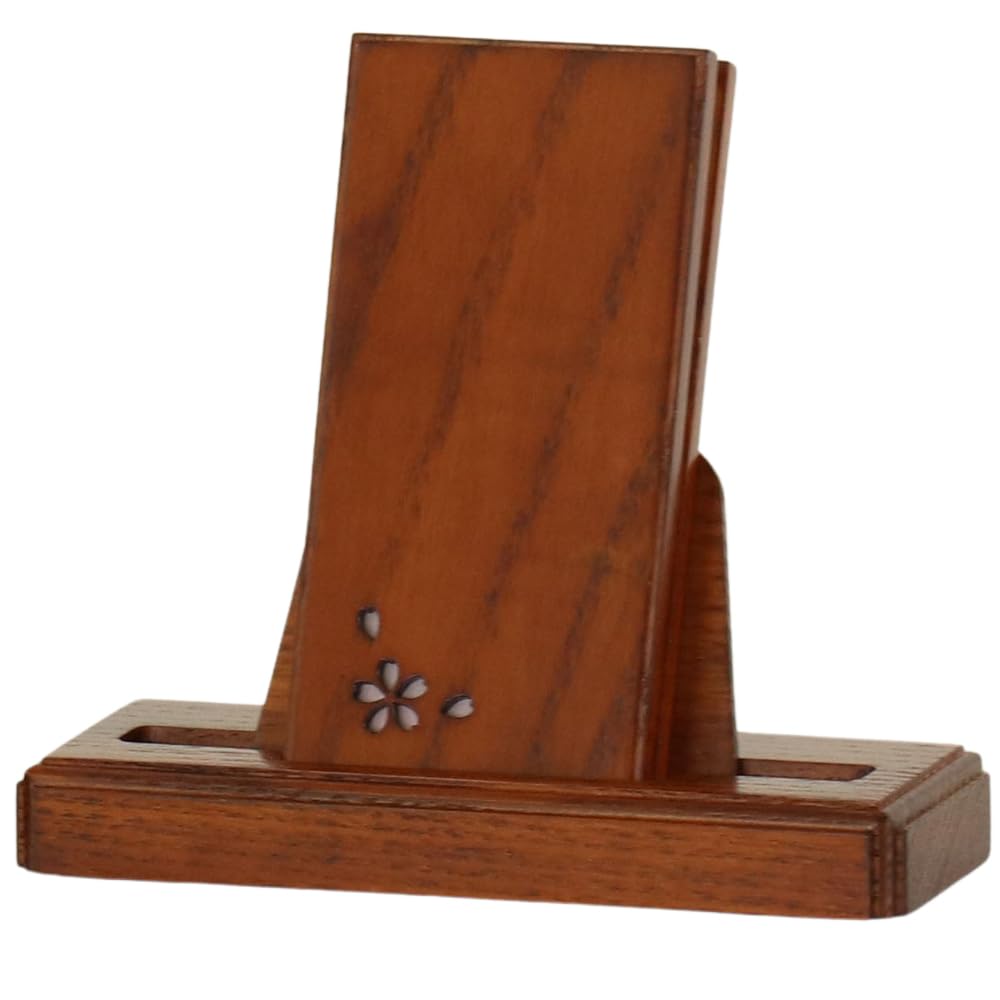 

Modern viewing stand and memorial book set with cherry blossom carvings, oak wood, memorial book stand, stylish, made in Japan (light, 3.5 inches)