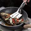 Stainless Steel Frying Shovel Clip Multifunctional Steak BBQ Tongs Frying Fish Spatula Clip Household Kitchen Tool Bread Clip