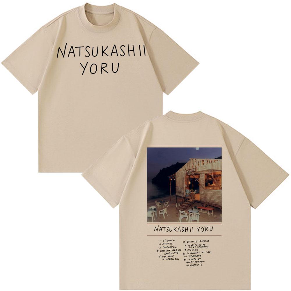 Fashion Oversized Tees Rapper SAIKO Natsukashii Yoru Album 2025 Merch T-shirt Men's Women Cotton T-shirts Couple Style Clothing