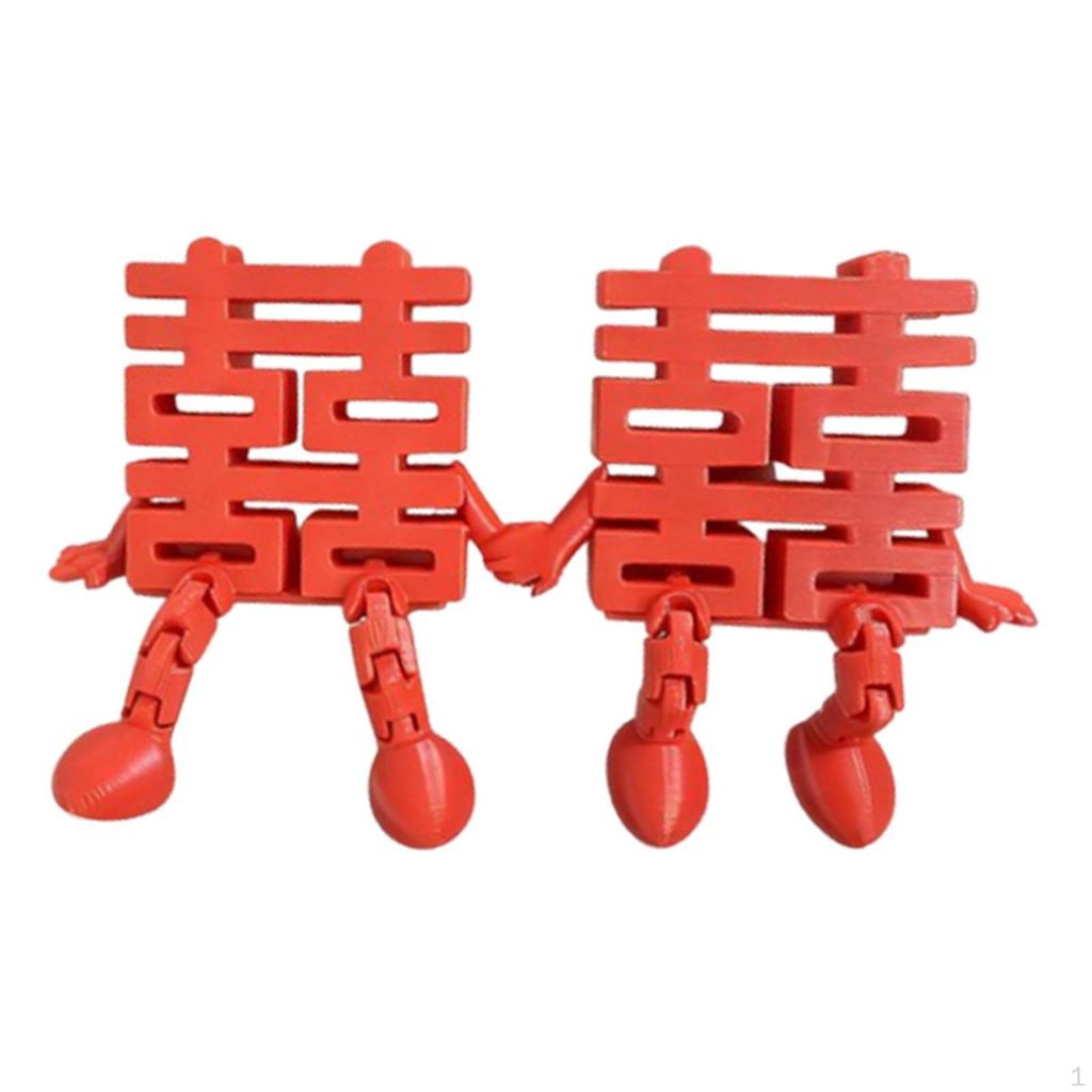 Traditional Chinese Wedding Decoration Xi Words for Bedding Party Living Room Style A