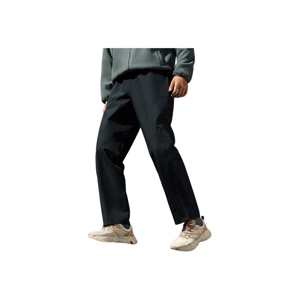 Anta Training Series Solid Color Mid Waist Straight Leg Pants Men Pants Black 952337503-2