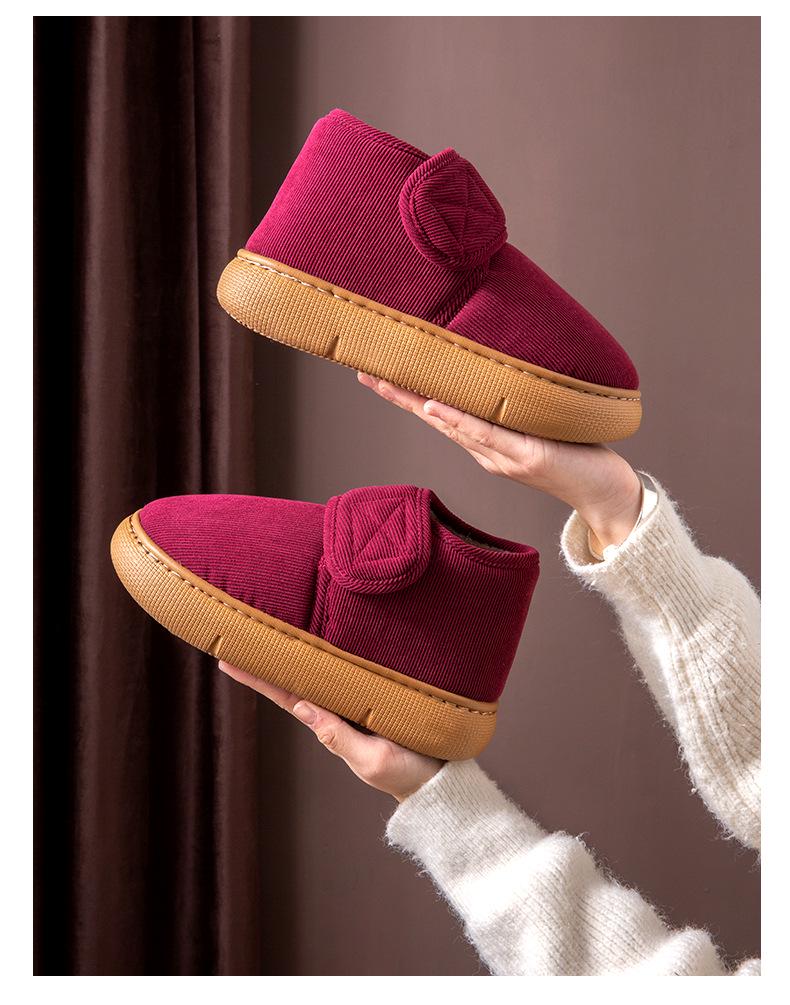 2025 New Windproof Non-Slip Winter Slippers for Men & Women: Warm Indoor/Outdoor Cotton Shoes