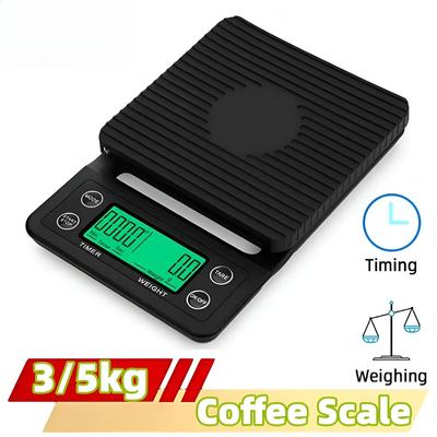 Electronic Digital Kitchen Scale Portable Coffee Scale with Timer High Precision 3kg 5kg 0.1g LCD Electronic Drip Scales