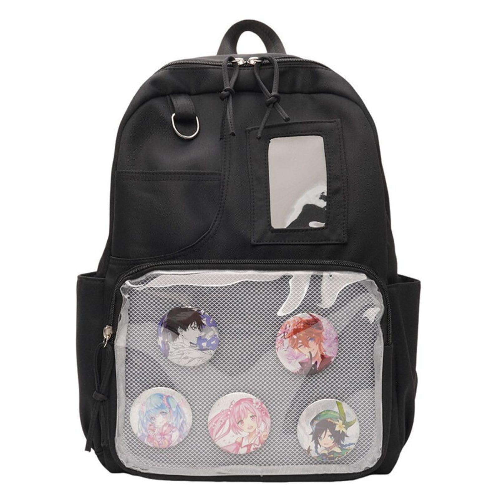 

Рюкзак-сумка Harujio Ita Bag, Большая вместимость, Формат А4, Черный, Коричневый, Розовый, Голубой, Прозрачный, Идеально подходит для отаку-активностей, Плюшевые игрушки, Акриловые стенды,