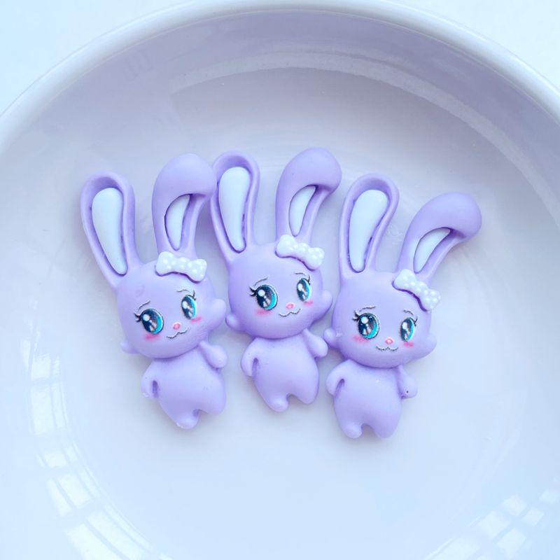 10Pcs New Cute Resin Mini Cartoon Rabbit Series Flat Back  Scrapbooking DIY Jewelry Craft Decoration Accessories