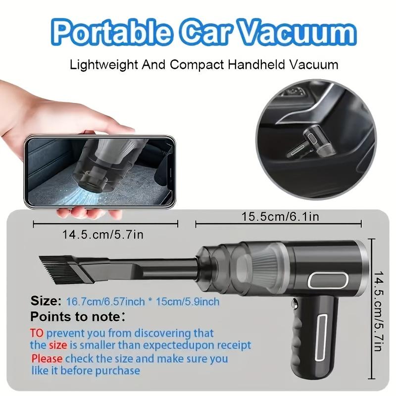 Portable 6000Pa Vacuum Cleaner, Rechargeable, Powerful for Home And Car, Dry And Wet Cleaning, Lightweight And Wireless Compact Design, Suitable for