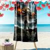 Name Custom Tomb Raider Print Beach Towel, Large Soft Quick Dry Towel for Beach Camping Swimming