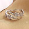 Anillo de circón de aleación de cobre clásico, joyería para mujer, regalo de fiesta de promesa de boda