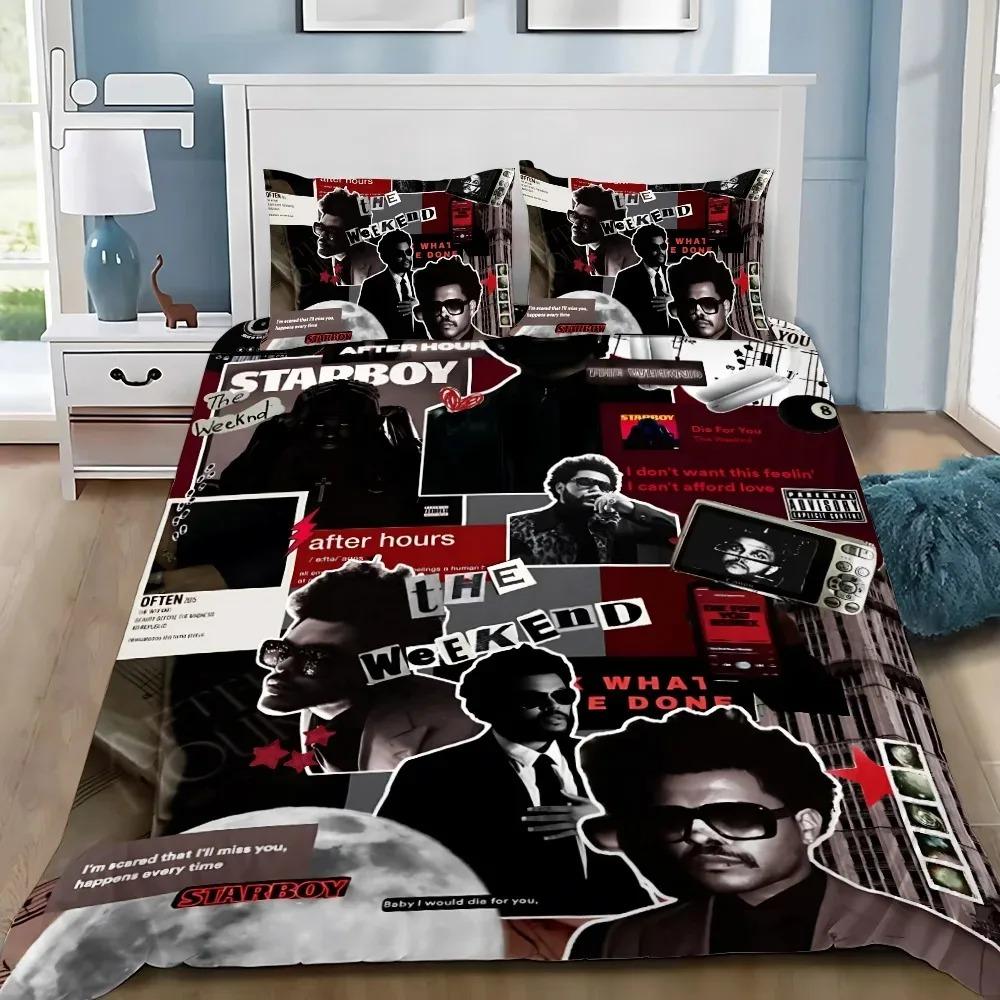 Duvet Cover Pillowcase Bedding Set Adult Boy The W-Weeknd XO Girl Bedroom Decoration Children Gift Single Double Large Size