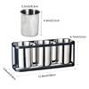 IMEEA Chopstick Holder, Cutlery Stand, Cutlery Holder, Stainless Steel Cutlery Case Set, Black, Storage