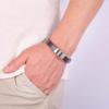 Bracelet Leather Charm Fine Men Clasp Vintage Bangles Mens Jewelry