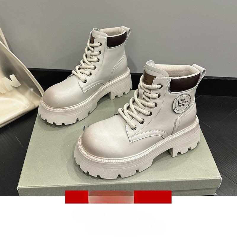 

Ботинки Martin из коровьей кожи Короткие ботинки Винтажные байкерские ботинки 40 бежевый