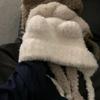 Soft Ear Protection Hat Korean Style Cute Cat Ear Hat Versatile Plush Pullover Hats  Girls