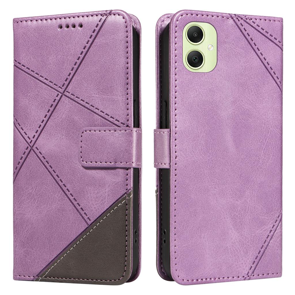 For Samsung Galaxy A05 4G Case Folding Stand Leather Phone Cover Geometric Line