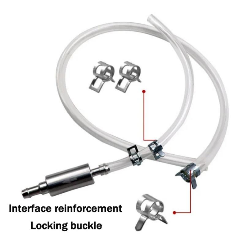 Manual Fluid Extractor Pump, Motorcycle Brake Bleeder Kit, One-Way Check Valve Hydraulic Brake Clutch Bleeding Tool, with Alumin