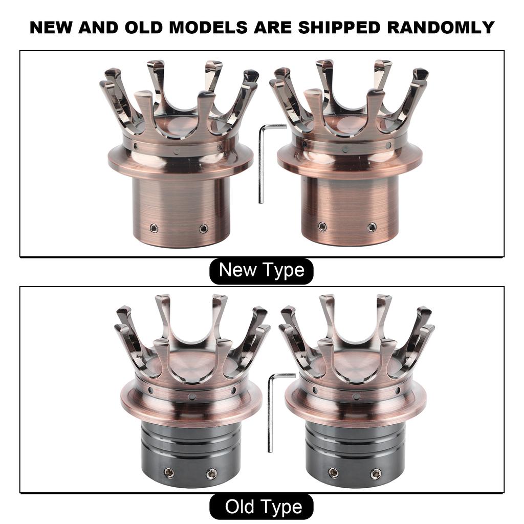Front Axle Cap Covers Distinctive Crown Styling CNC Aluminum Alloy for Motorbike ModificationBronze