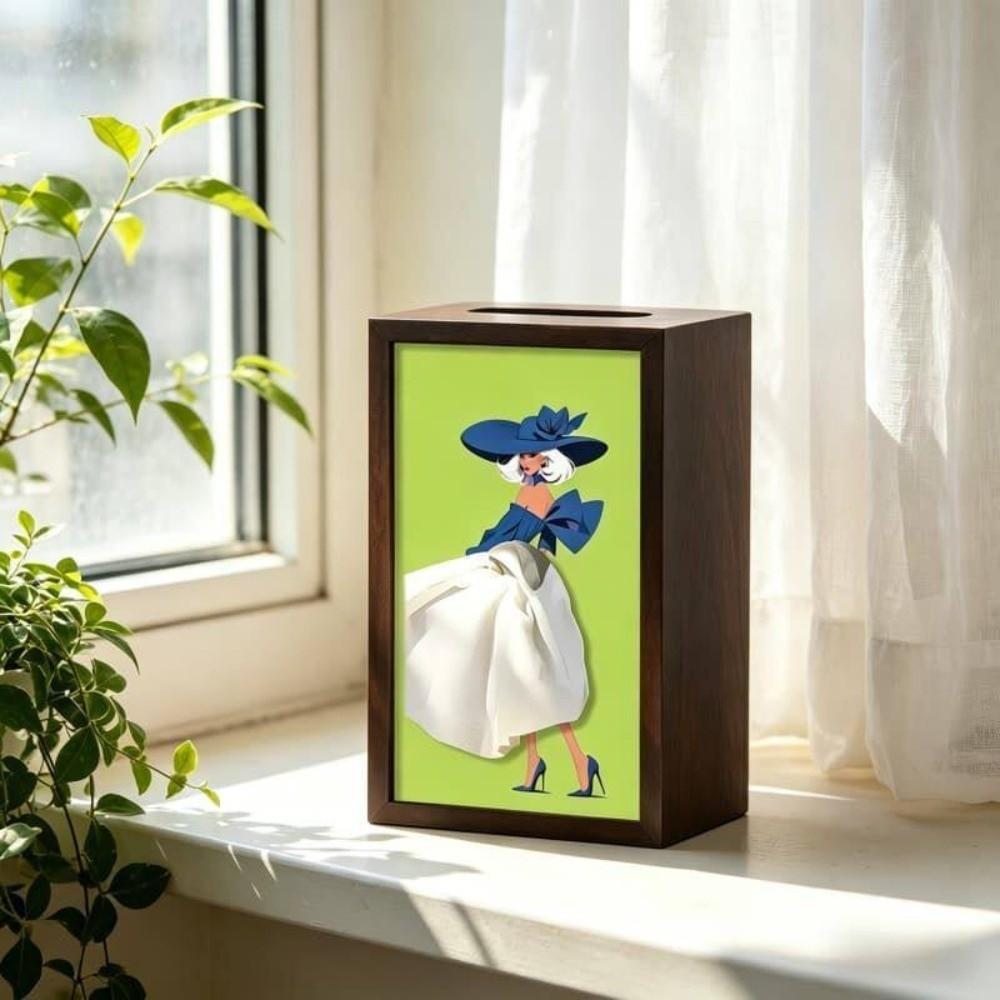 Luxury Art Ballet Tissue Box Elegant Design Tissue Dispenser Skirt Tissue Box Bedroom Table