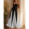Elegant, Fashionable and Sexy Nightclub Trend Off-the-shoulder Splicing Large Skirt Suspender Dress, Women's Evening Dress