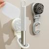 3pcs Wall Hanging Mop Hook Hanger Strong Holder Space Saving Mop Storage Rack Vacuum Suction Cup Mop Organizer Home Appliance